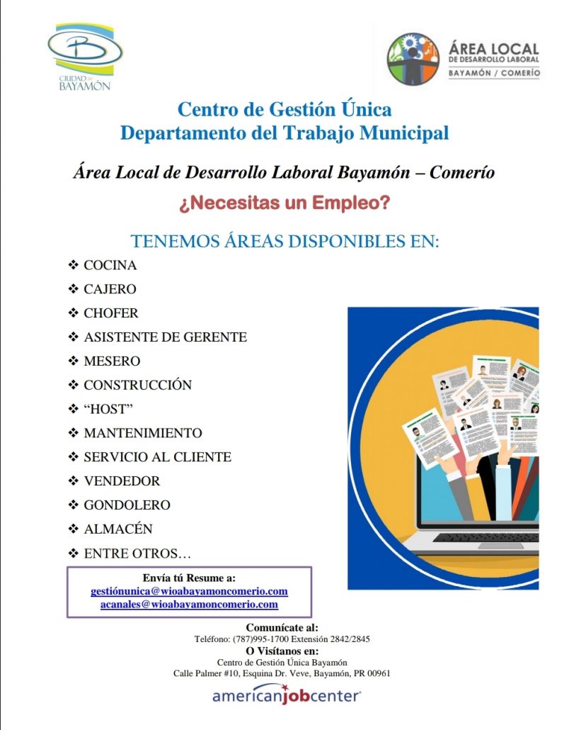 AVISO-CENTRO DE GESTIÓN ÚNICA EMPLEO (PERIODICO EL EXPRESSO Y PRIMERA HORA 2/SEPT/2021-3/SEPT/2021)